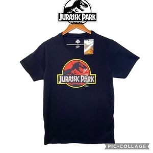 Jurassic Park logo unisex black tshirt size L NWT